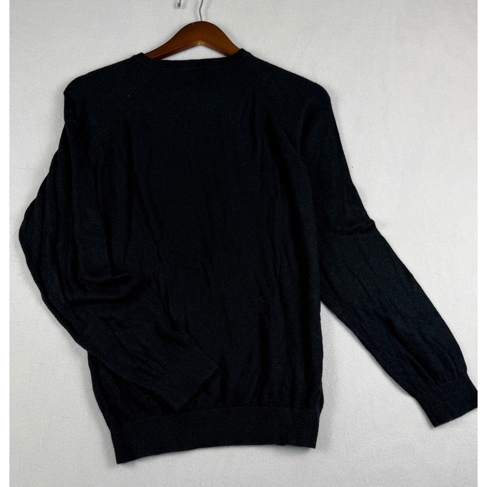 Vintage Latitude Northern Isles Silk Cashmere Sweater Charcoal Gray Mens Small